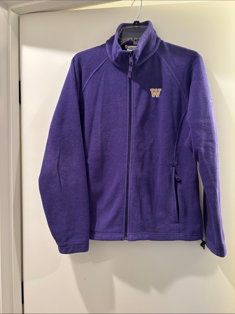 Columbia Purple Full-Zip Fleece Jacket with 'W' Patch